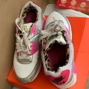 Girls Nike Air Max Kids' Pink and Silver Sneakers